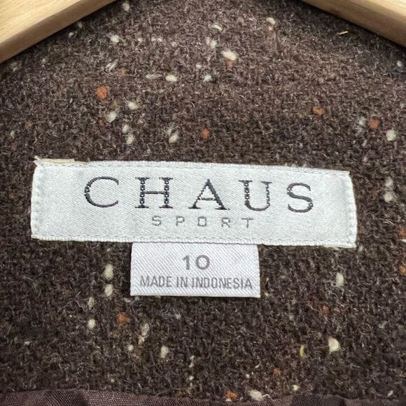 Chaus Sport wool blend brown heathered coat. Size 10 - Picture 6 of 6